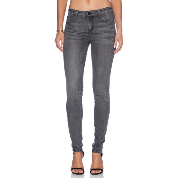 Joe's Jeans High Rise Skinny Louisa Gray Denim Jeans - Picture 1 of 14